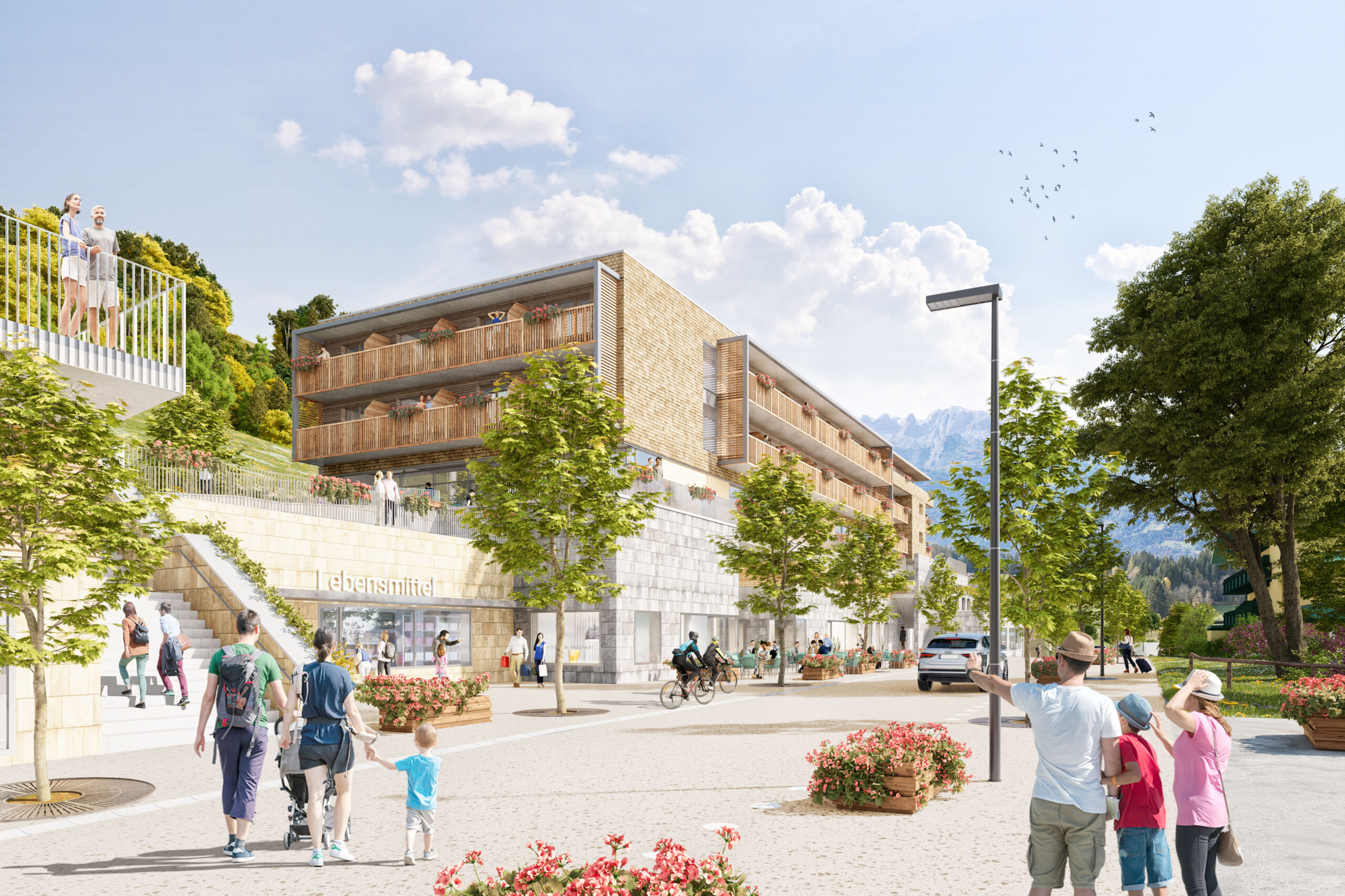 Baustelle im Sonnenlicht